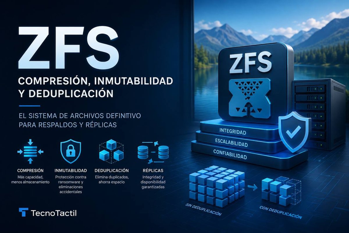 ZFS: Compresión, Inmutabilidad y Deduplicación — El Sistema de Archivos Definitivo para Respaldos y Réplicas